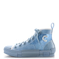 X DANIEL ARSHAM Technical Canvas Oblique Mens B23 High Top Sneakers 43 Blue Beige