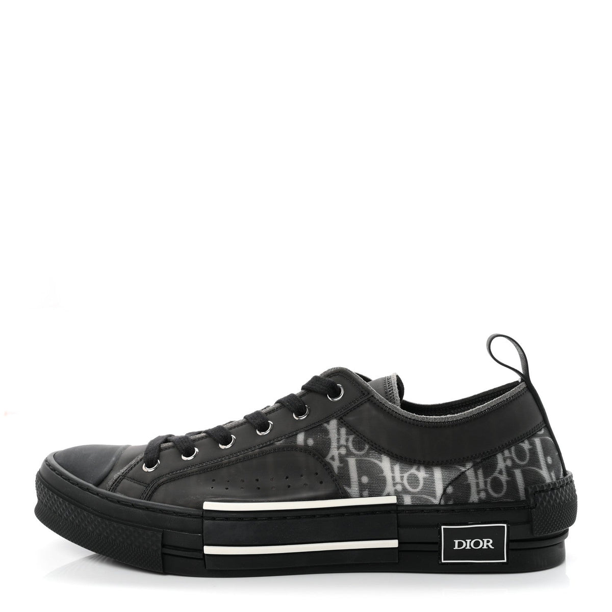 Technical Canvas Oblique Mens B23 Low Top Sneakers 45 Black
