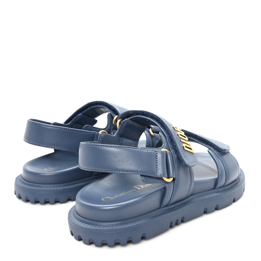 Lambskin Dioract 10mm Sandals 36 Pastel Blue