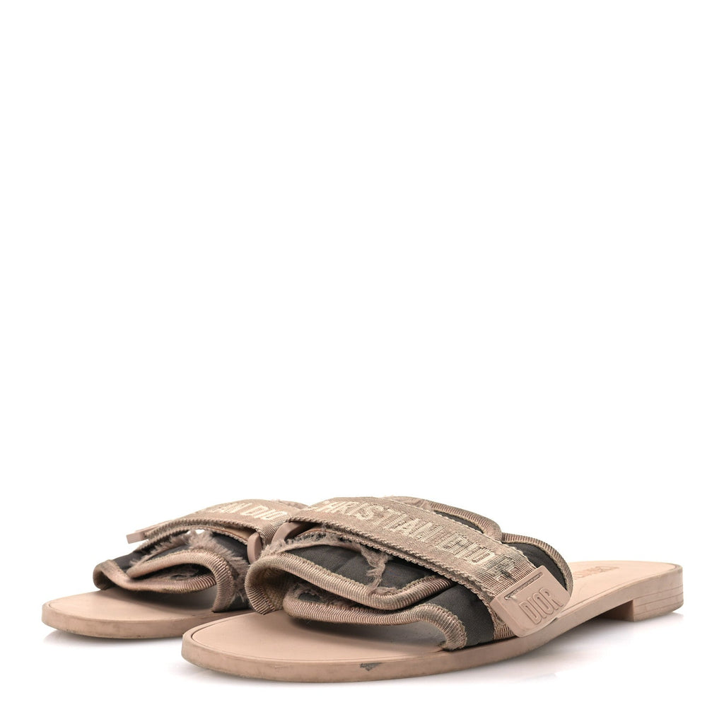 Nylon Camouflage Dio(r)evolution Slide Sandals 39 Nude