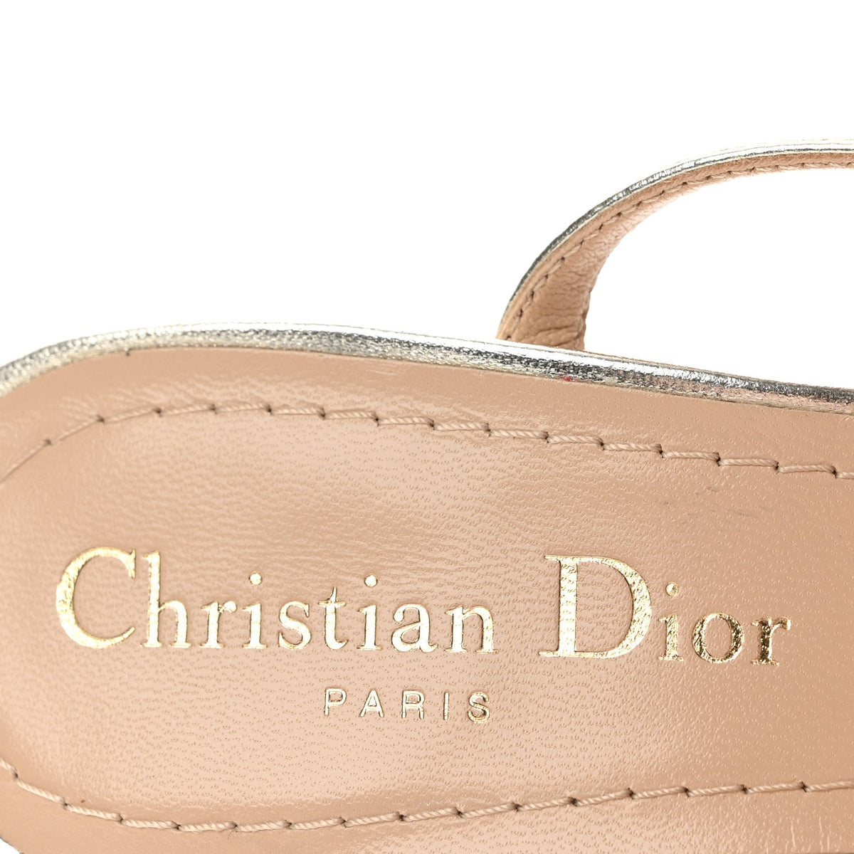 Laminated Lambskin Rhodes 80mm Sandals 35 Pale Gold