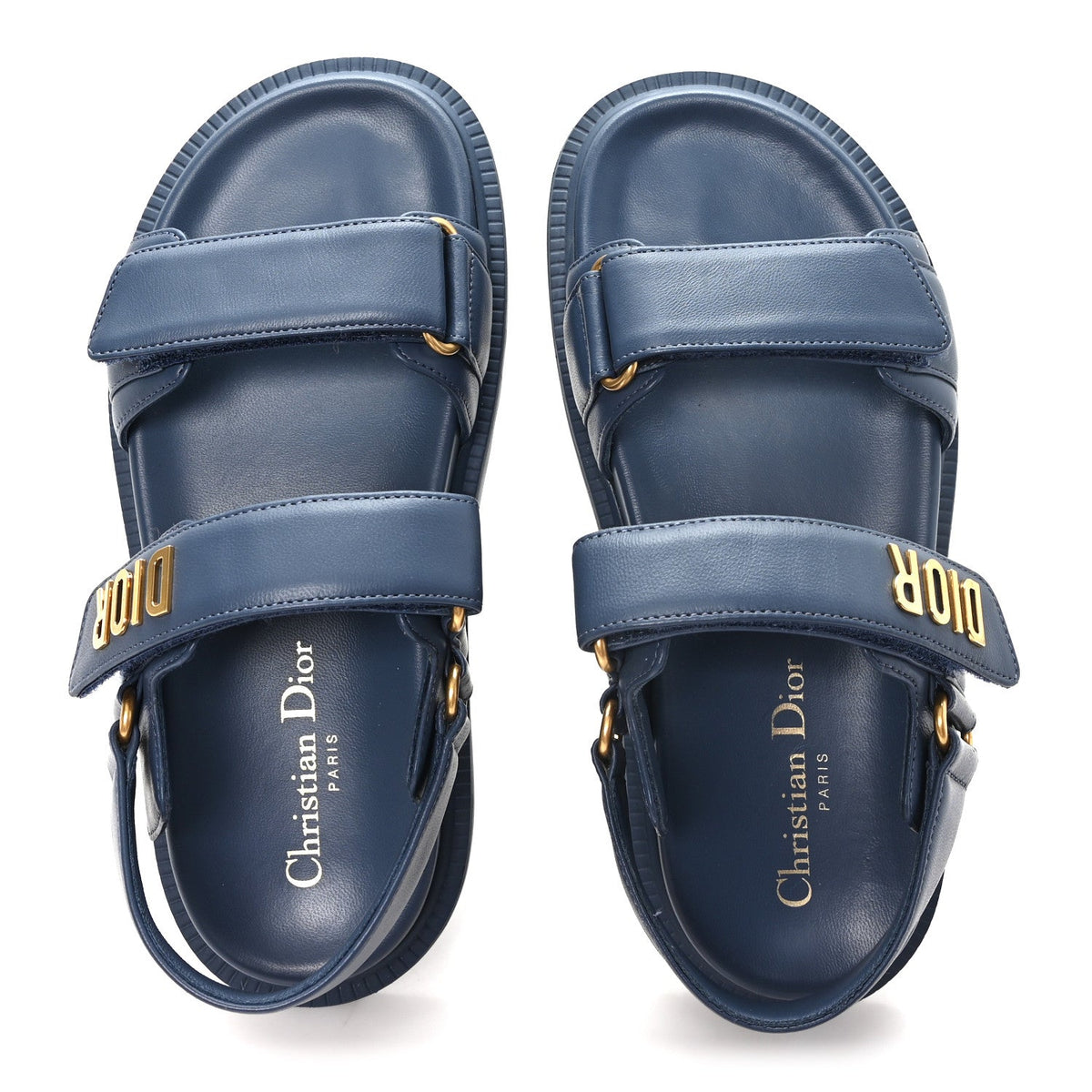 Lambskin Dioract 10mm Sandals 36 Pastel Blue