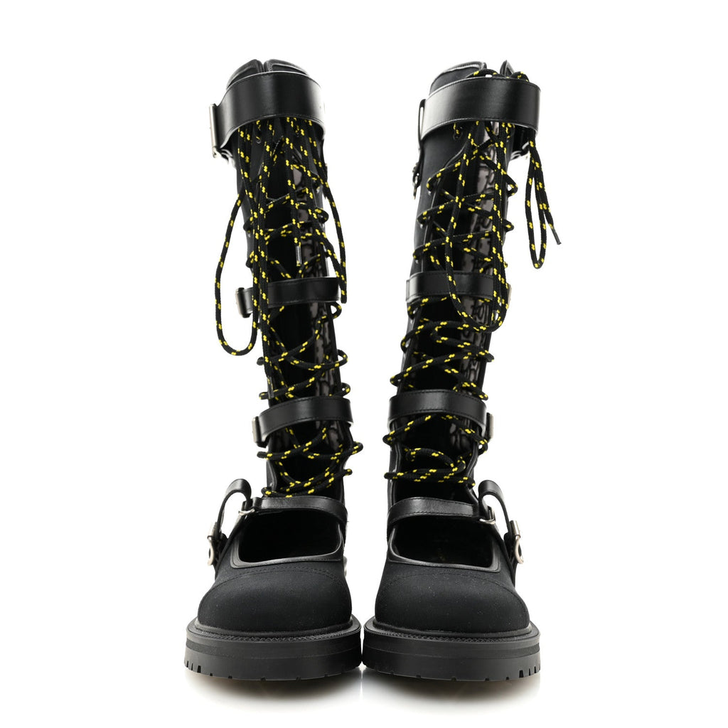 Technical Fabric Dioranger Lace Up High Boots 39.5 Black