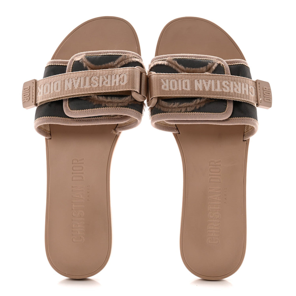 Canvas Nylon Camouflage Dior(e)volution Mule Slide Sandals 41 Nude