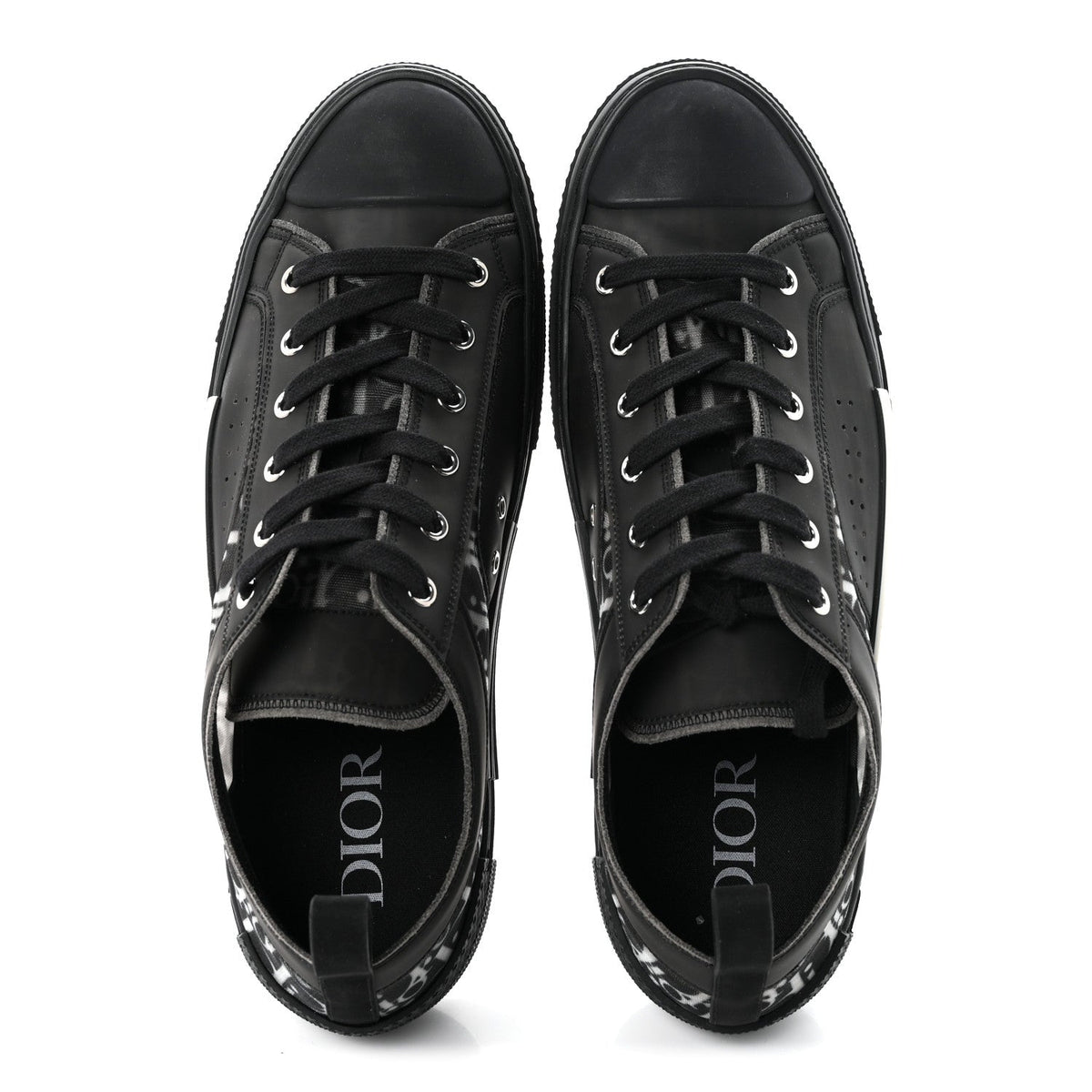 Technical Canvas Oblique Mens B23 Low Top Sneakers 45 Black