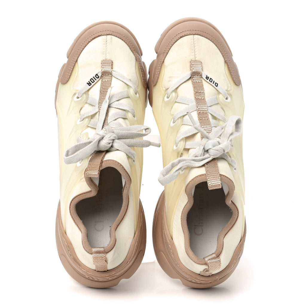 Neoprene Rubber Womens D-Connect Sneakers 36.5 White Beige