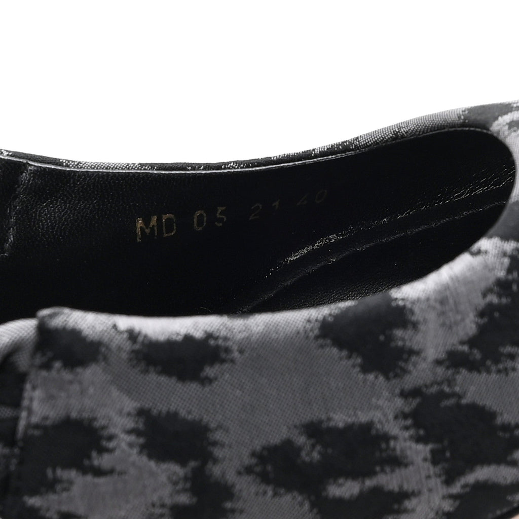 Nylon Leopard Print Mizza Slingback Pumps 40 Grey Multicolor