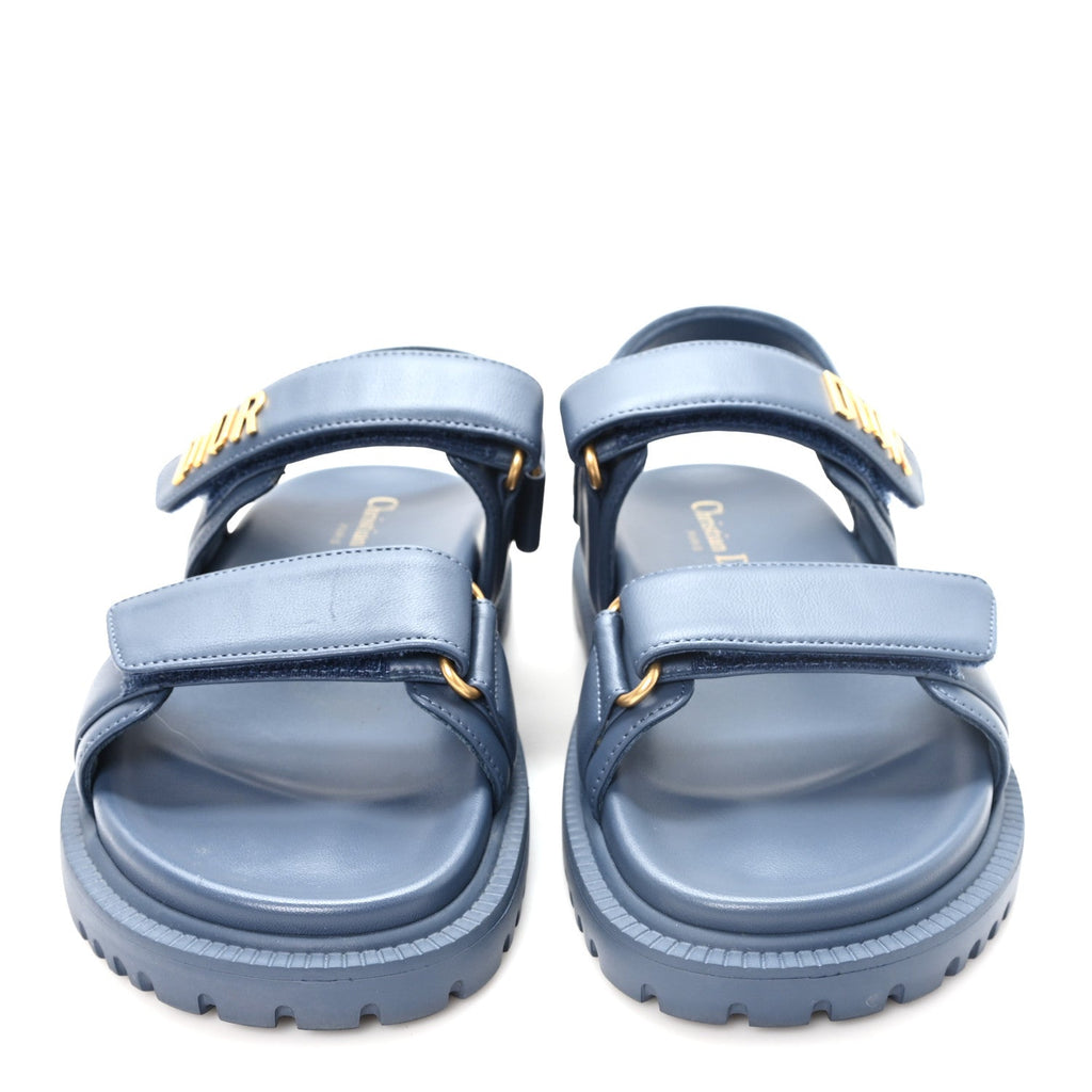 Lambskin Dioract 10mm Sandals 36 Pastel Blue