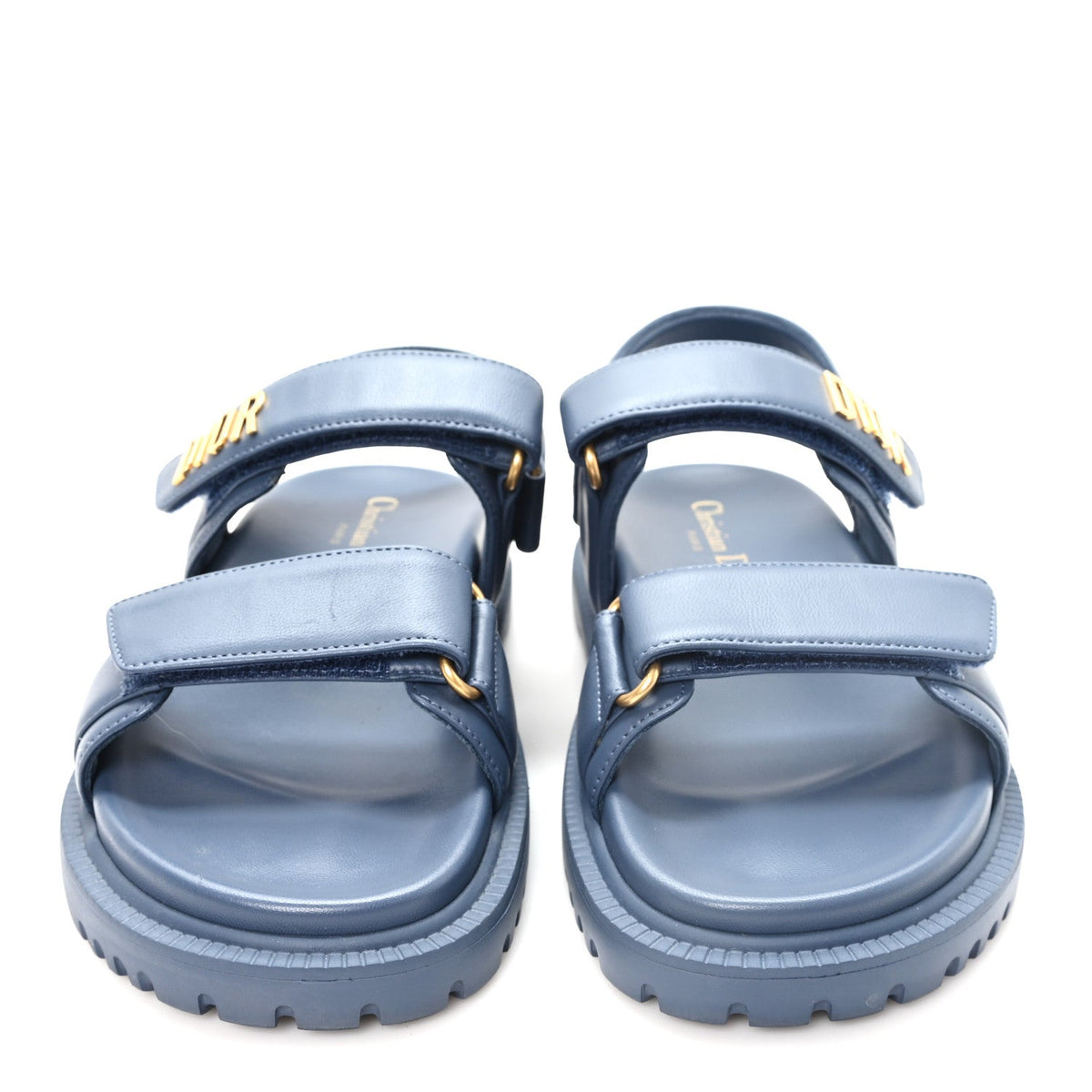 Lambskin Dioract 10mm Sandals 36 Pastel Blue