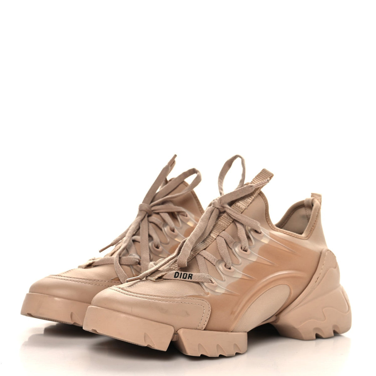 Neoprene Rubber Womens D-Connect Sneakers 38.5 Nude