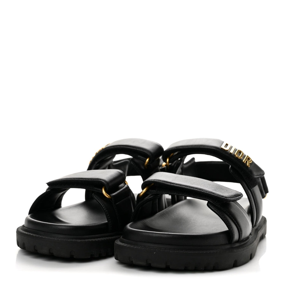 Lambskin Dioract 10mm Sandals 36.5 Black