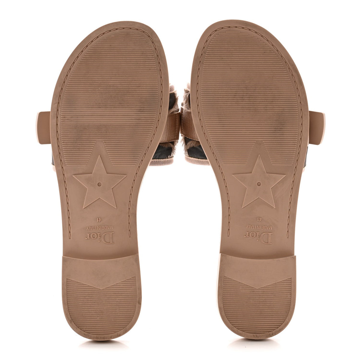 Canvas Nylon Camouflage Dior(e)volution Mule Slide Sandals 41 Nude